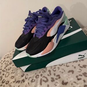 Puma RS-X Women's Sneakers - Black, Purple, and Pink Accents